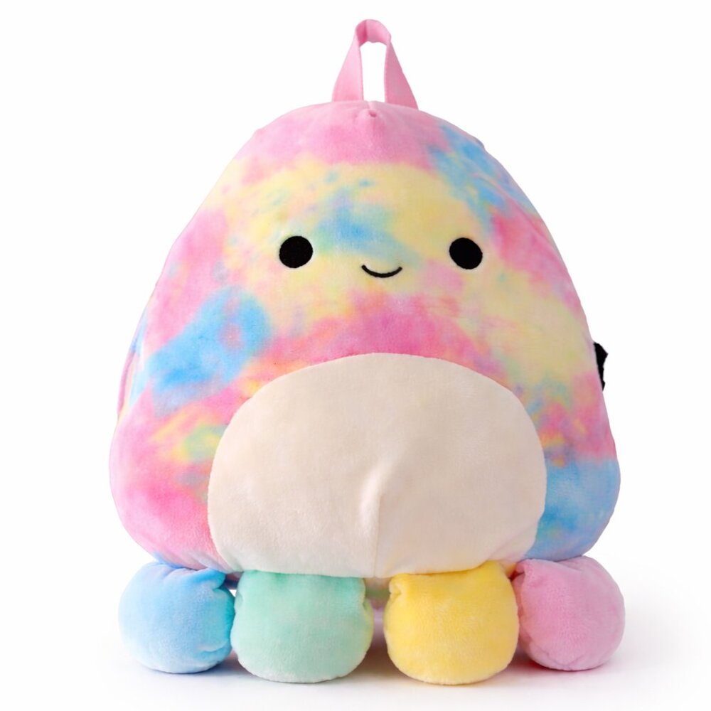 Squishmallows Opal Octopus Plush Backpack Pastel Kids School Travel